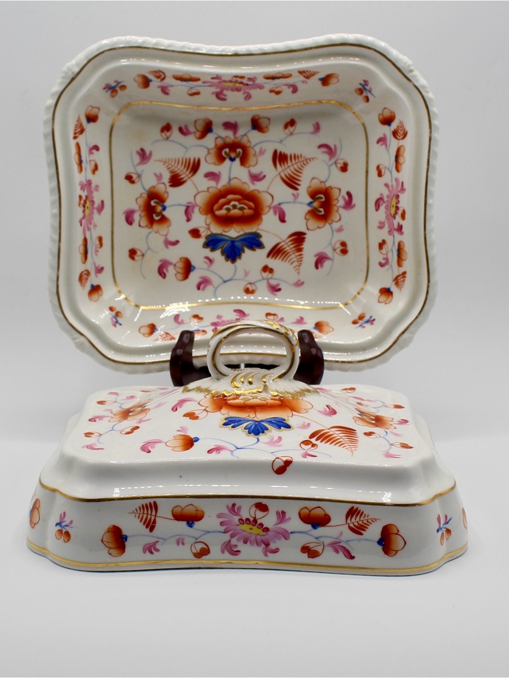 Early 19th Century Derby Porcelain Covered Vegetable Tureen, 1806-1825